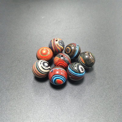 Les produits colorés de luxe de fibre de carbone d'arc-en-ciel perle les décorations uniques de boule de bracelet