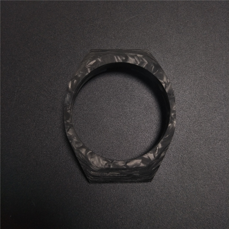 L'axe 5 usinant des pièces de fibre de carbone de commande numérique par ordinateur a forgé la couleur de noir de montre de cas pour les hommes